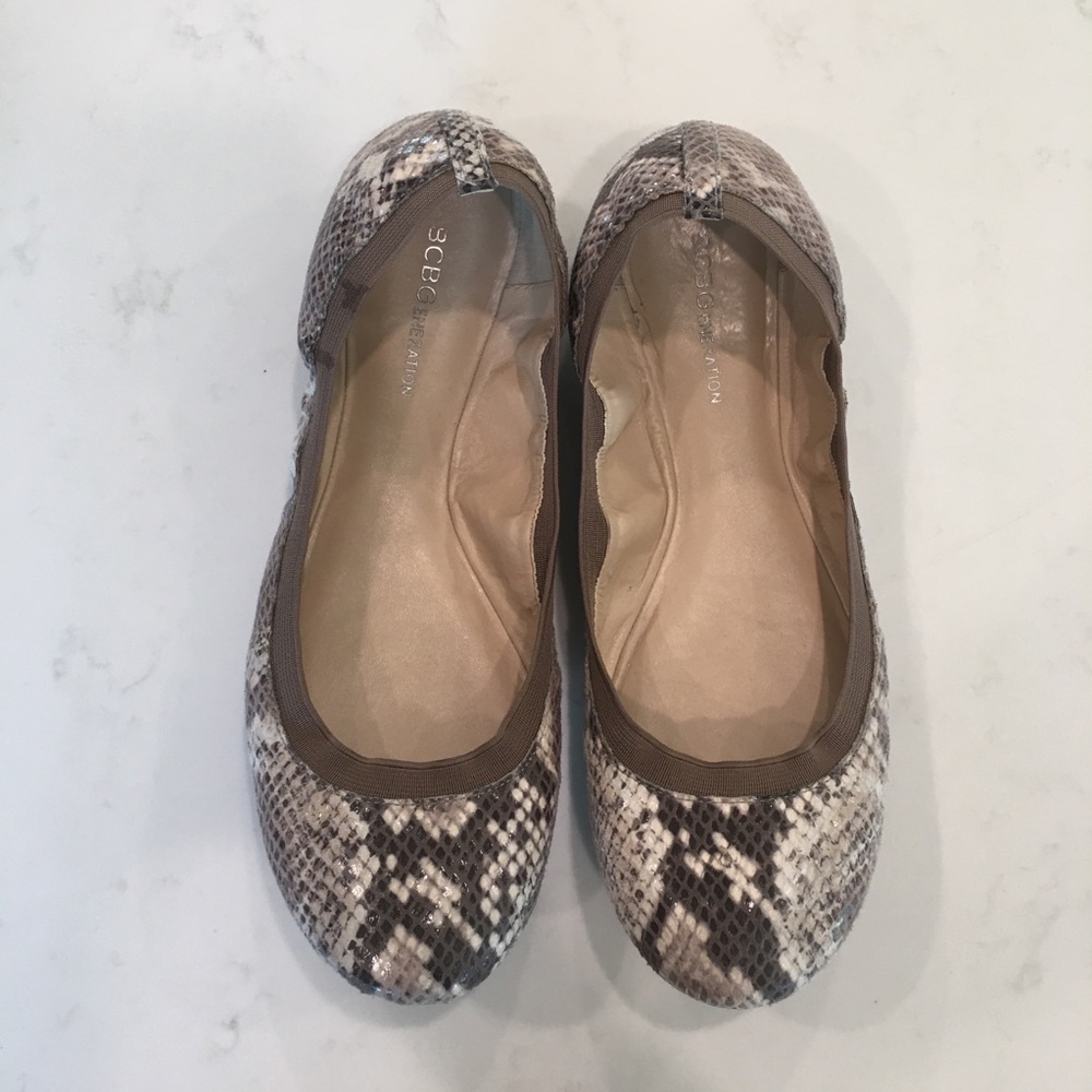 BCBGeneration snakeskin ballet flats